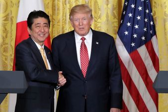 Donald Trump pretends to understand Japanese after forgetting earpiece