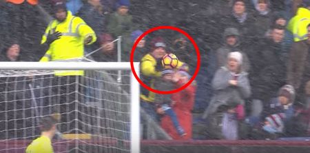 Burnley fan who saved son from wayward shot responds heroically to internet fame