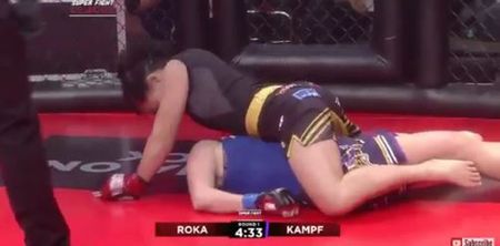 Fighter saved by corner after referee inexplicably fails to stop fight