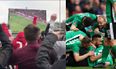 Watch the incredible reaction of these Lincoln fans to their late winner