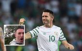 Watch Robbie Keane overcelebrate a back garden kickabout goal against his unimpressed son