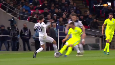 This very dangerous tackle earned Dele Alli his first ever career red card