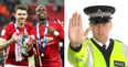 Manchester United players and fans clash with celebration police in ugly cup final scenes