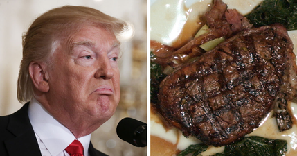 “I’ll have the steak well-done, with ketchup,” said Donald Trump