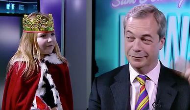 VIDEO: Nigel Farage got ‘knighted’ by a child on TV, and then she let him have it