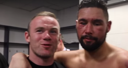 Watch Wayne Rooney congratulate Tony Bellew on his victory over David Haye