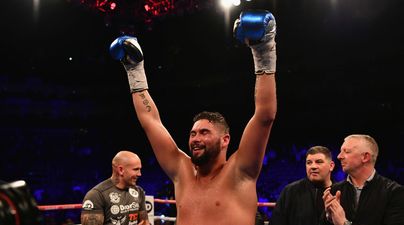 Tony Bellew denies he’s homophobic as picture emerges of him posing in front of offensive flag