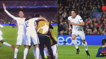 Angel Di Maria will be regretting taunting the Barca fans after Edinson Cavani’s goal