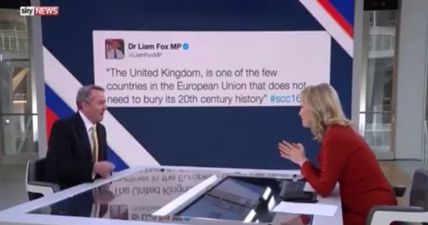 MP denies sending tweet despite sitting in front of a gigantic screenshot of it on live TV