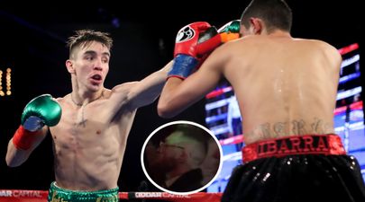 WATCH: Michael Conlan wins crushing pro debut victory following Conor McGregor’s ring strut