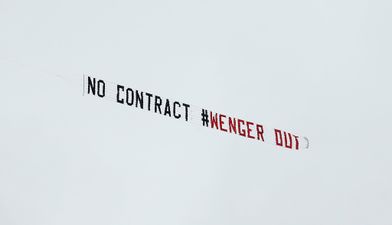 We have reached peak Arsenal: There are TWO planes with banners arguing above West Brom game