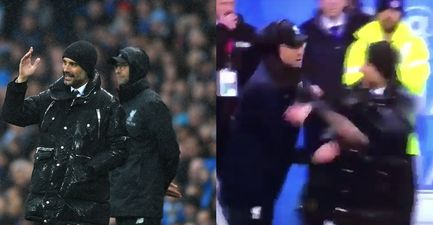 Pep Guardiola and Jürgen Klopp star in the friendliest touchline disagreement ever