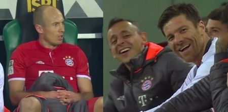 Bayern Munich players take the piss out of Arjen Robben’s angry reaction to being substituted