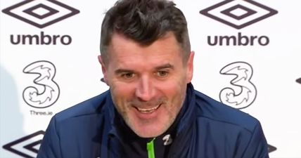 Roy Keane cracks a smile when asked if Martin O’Neill is his best friend by kids at press conference