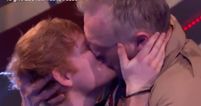 Yes that is Ed Sheeran smooching Greg Davies of Inbetweeners fame