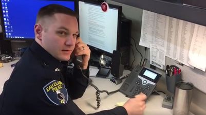 Scammer tries to con people out of money over the phone, accidentally calls the police