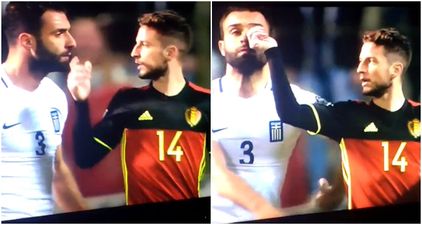 Belgium player involved in the strangest yellow card incident you’ll see this season