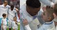 Joe Hart lets Bradley Lowery and Jermain Defoe lead England out at Wembley