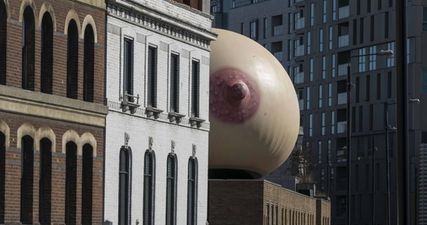 ICYMI: A gigantic boob appeared in London and there’s a good reason why