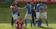 St Johnstone teammates fight each other and stadium tannoy deals with it hilariously