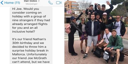 Man leaves group holiday; his friends find stranger with the same name and bring him along instead