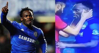 Furious Michael Essien’s reaction to having a ball blasted at him is straight from your primary school playground