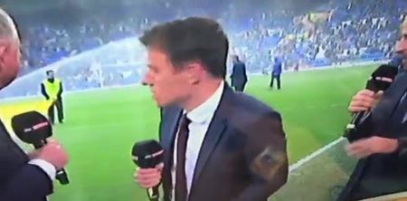 Phil Neville being terrified by a sprinkler is just clean, family fun