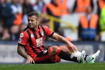 Tottenham fans cheer and sing as Jack Wilshere leaves pitch injured