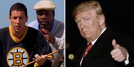 The legendary Chubbs Peterson from Happy Gilmore has taken a glorious pop at Donald Trump