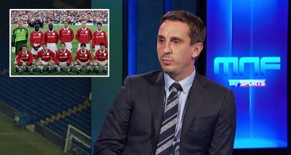 Gary Neville names the current Manchester United players who could get into the Treble winning team