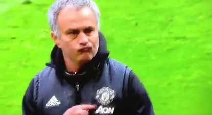 Mourinho couldn’t resist a little pop at Chelsea as he left the pitch