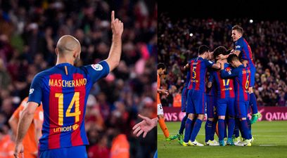 Everyone’s making the same joke as Javier Mascherano *finally* scores for Barcelona