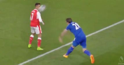 WATCH: Alexis Sanchez gets the ball chucked at him, reacts like a complete whimp