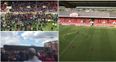 Leyton Orient fans invade pitch, match gets abandoned but resumes when fans leave the ground