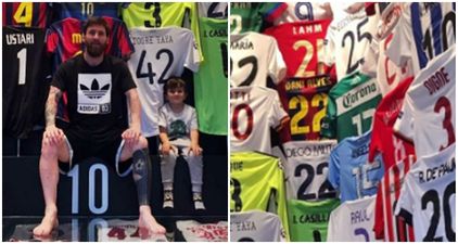 There’s a notable absentee from Lionel Messi’s massive jersey collection