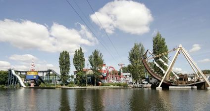 A young girl has died after falling from a ride in a Staffordshire theme park