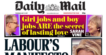 There’s a spectacular piece of hypocrisy on today’s Daily Mail front page