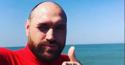 Something tells us that Tyson Fury is not the biggest fan of Eddie Hearn