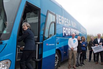 Someone has discovered something very ironic about Theresa May’s battle bus