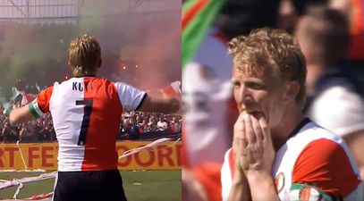 WATCH: An emotional Dirk Kuyt reacts to the moment Feyenoord ended their 18-year wait for league glory