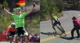 Watch the shocking moment this visibly concussed cyclist was helped to carry on with race after crash