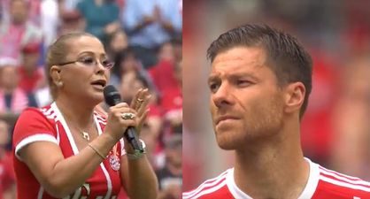 Watch Anastacia delay the final 45 minutes of Xabi Alonso and Philipp Lahm’s careers