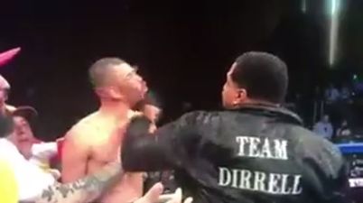 WATCH: Disgraceful scenes as title fight victor’s uncle cheapshots loser following controversial disqualification