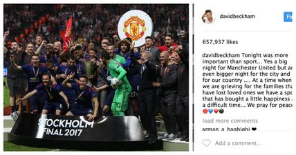 David Beckham eloquently sums up what the Europa League final meant to Manchester