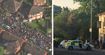 Wigan locals respond to a bomb scare in the most British way imaginable