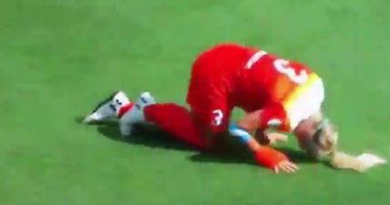 England forward Rachel Daly collapses and is treated for heat exhaustion in Texas