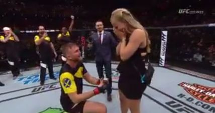 After delivering brutal beatdown, Alexander Gustafsson proposes to girlfriend in Octagon