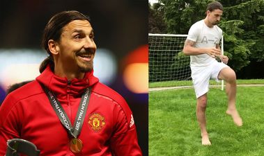 Look everyone, Zlatan Ibrahimovic hasn’t forgotten how to kick a football during injury lay off