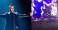 Watch as Robbie Williams changes song lyrics in tribute to Manchester