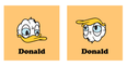 If you turn one Donald upside down, you get the OTHER Donald